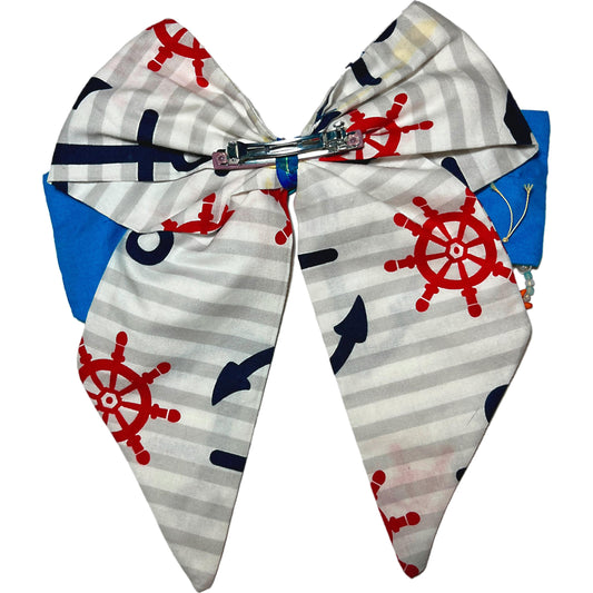 Nautical Anchor Hair Bow