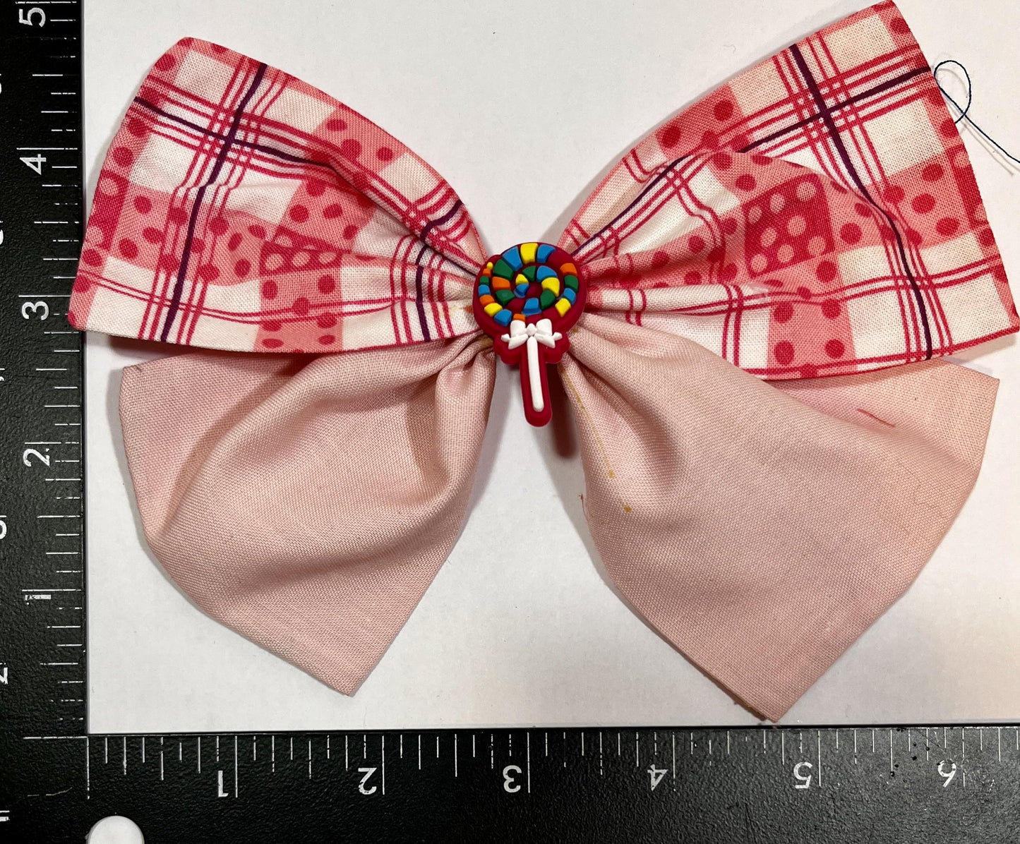 Pink Lollipop Hair Bow | Handmade Candy-Inspired Clip
