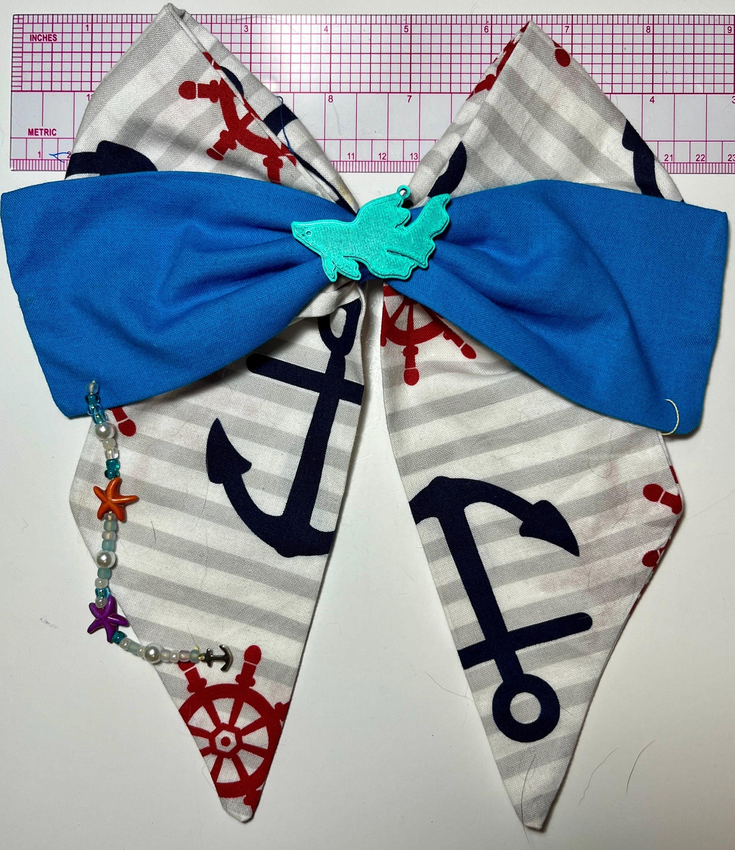 Nautical Anchor Hair Bow
