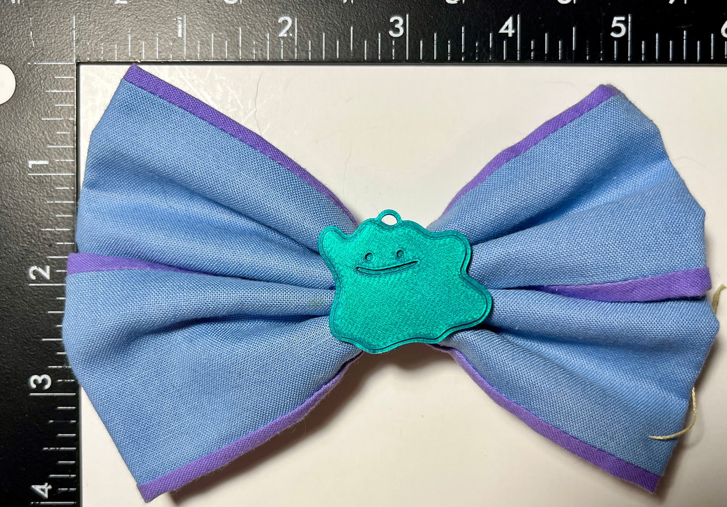 Ditto Inspired Hair Bow - Blue and Purple Handmade Clip