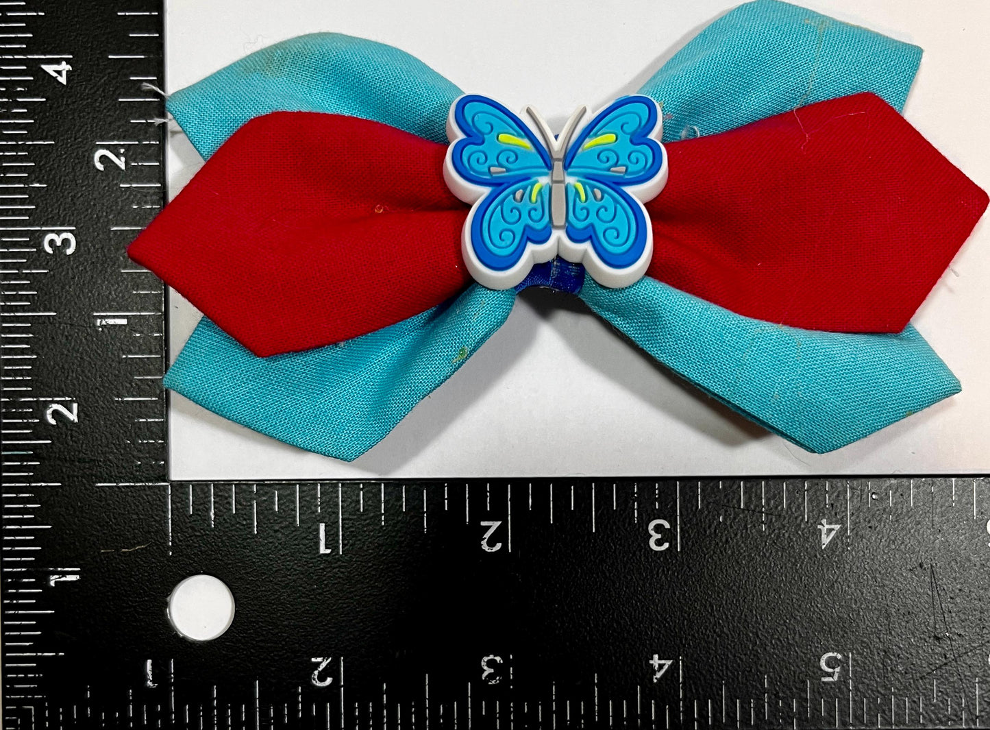 Blue Butterfly Hair Bow