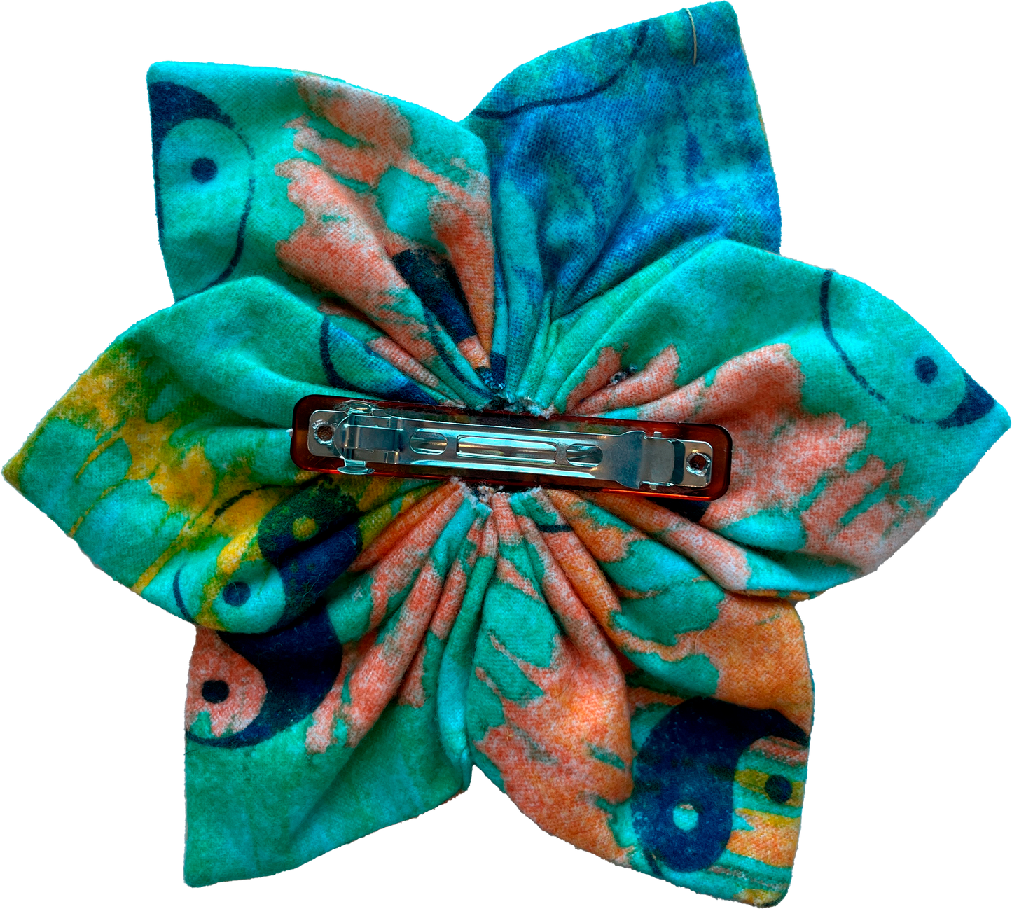 Boho Peace Flower Hair Clip – Hippie Vibes, Bold & Handmade