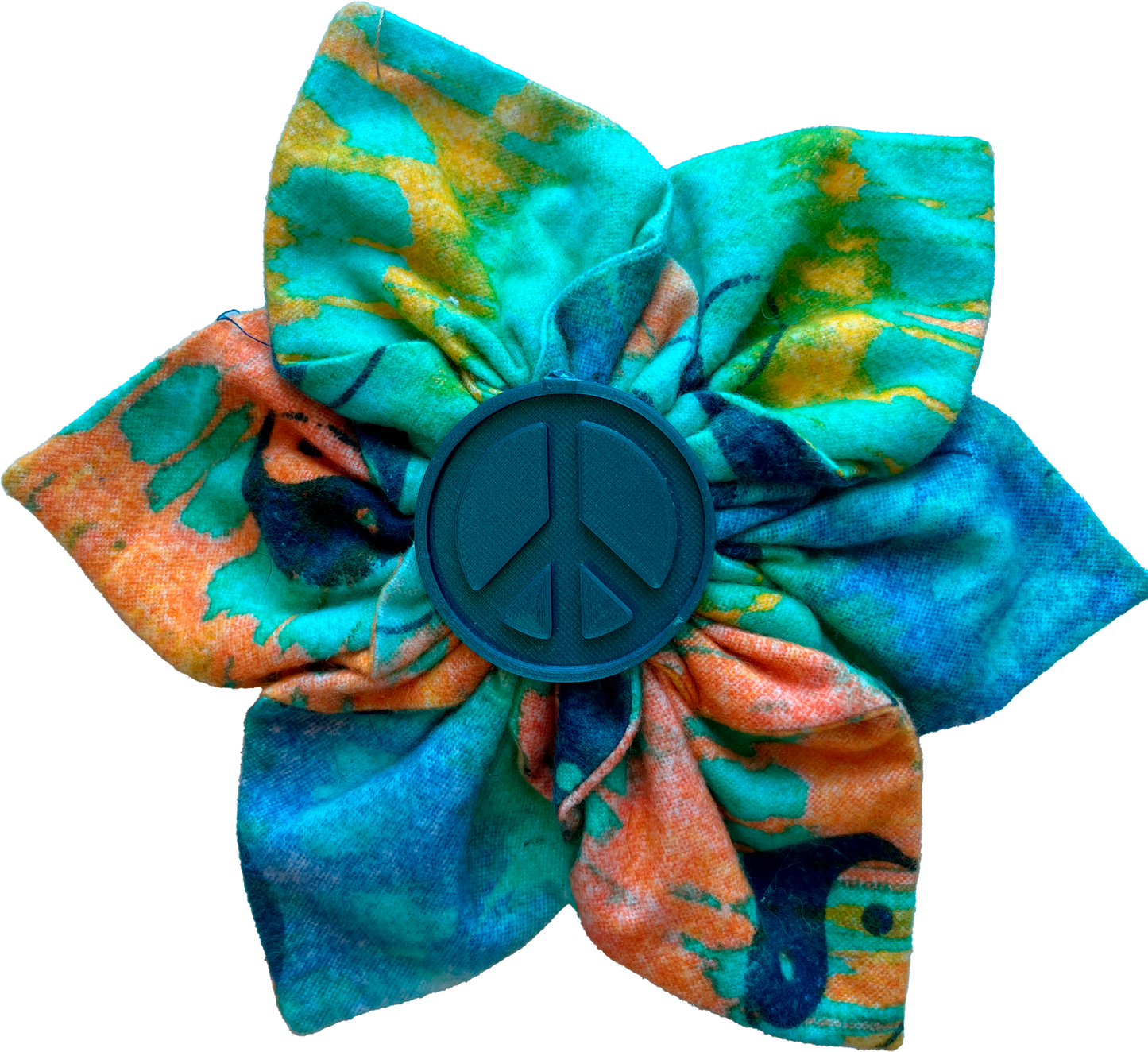 Boho Peace Flower Hair Clip – Hippie Vibes, Bold & Handmade