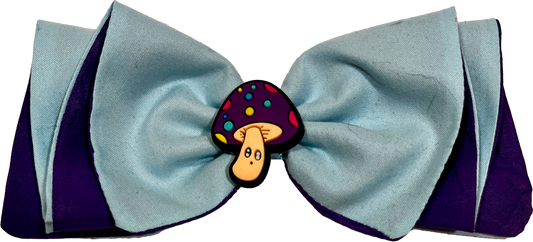 Whimsical Purple Mushroom Hair Bow – Fantasy Forest Style